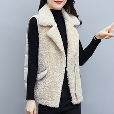 J#L 램스울 베스트 가을 겨울 패션 박시 패딩H178