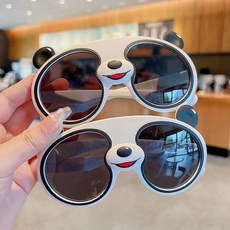 2022 아동실리콘 소재 선글라스 편광 자외선 차단 팬더 선글라스가 귀엽다