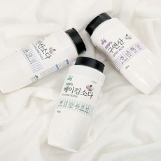 (베이킹소다+과탄산소다+구연산) 100% 단일성분 순수 세제 다목적 3종 세정제 분말형 450g 선물세트 가능, 3종세트, 1개 - 소다