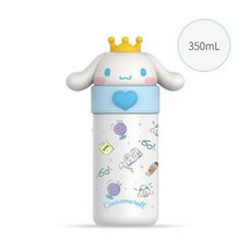 산리오 텀블러 마이멜로디 시나모롤 쿠로미 귀여운 캐릭터 물병 350ml 비행기 빠른배송(4일) 화이트
