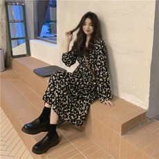 브러쉬랩디자인수채화플라워쉬폰아이미스유원피스