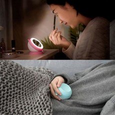 |샤인빈| + LED미러.충전손난로.USB손난로 충전핫팩 핫팩 usb핫팩 usb손난로 온열팩 케이스포장핫팩 대용량핫팩 판촉물 손난로 회사 단체선물 직장인핫팩 [Mania x Mart], |선택옵션|- 블루