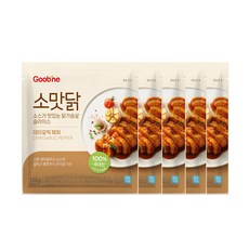 굽네 소스가 맛있는 닭가슴살 슬라이스 데미갈릭페퍼 120g, 5개