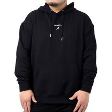 [캔 골] 파커 남성 큰 뒤에서 머리 스웨터 백 로고 프린트 블랙 3L