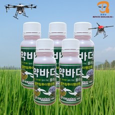 식물 비료 농약 침투제 전착제 침투 확산제 흡수제 농작물 필수 보조제 엽면시비 혼용 분무살포 드론살포겸용 약바더플러스 100ml x5개+계량컵_식물이름표set, 5개