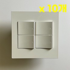이터칭 안전 1로 스위치 1구~6구 국내산 아이보리, 10개, 4. 1로 스위치 4구, 아이보리, 12.14cm