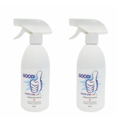 부지런뱅이 뿌리는 소독제 미산성 차아염소산수 방역물품 소독 스프레이 500ml 2개, 뿌리는소독제 500ml 2개