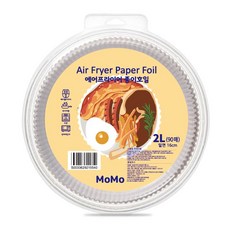 모모 에어프라이어 원형 종이호일 화이트 MOMO White Circle(BL), 1세트, 90개, 16cm