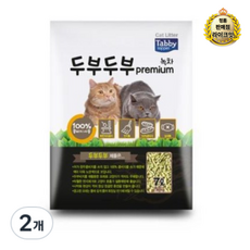 테비토퍼 응고형 프리미엄 두부두부 고양이 모래, 7L, 8개, 녹차