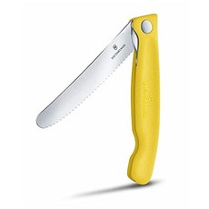 VICTORINOX Tomato Vegetable Folding Knife Yellow Swiss Classic Wave Blade 6.7836.F8B, 1개
