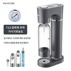 탄산수 제조기 충전 탄산 가스 탄산실린더 기계 탄산가스, T12 그레이(가스통 1개 물병 2개)