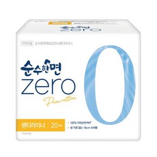 깨끗한나라 순수한면 제로 팬티라이너 슈퍼롱 20개입, 1개
