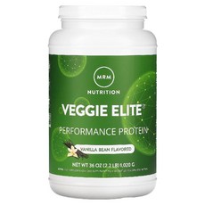 이지몰 MRM Nutrition (MRM 뉴트리션) Veggie Elite 퍼포먼스 프로틴 초콜릿 모카 1 110g(2.45lb) No.76809, 997.9 g, 바닐라 빈