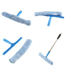 해동상사(주) 도구 유리 청소 아파트 창 화장실 물기 제거 창문 청소기 베란다 밀대 물봉세트 35cm