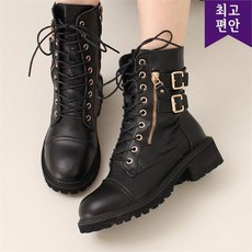호박슈즈 4cm 우레탄창 두버클 워커 부츠 111563