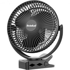  선풍기 위의 스빙칼 클립 5000mAh USB 충전 휴대용 배터리 6인치 조용한 개인 책상 3단 속도 720° 각도 조절 홈 오피스 기숙사용 소형 유모차 선풍기., 8in - 10000mAh - 24H 