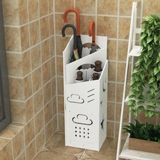  센스라벨 디자인 우산꽂이 2구형 투블럭 인테리어, 1p, 별구름화이트 