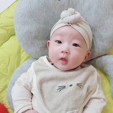 아기터번 모달 스판 신생아 도넛 여자아기 남자아기헤어밴드 7개월 돌 백일 모자