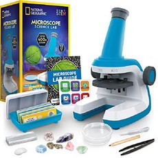 NATIONAL GEOGRAPHIC Microscope for Kids STEM Kit, 블루 현미경 키트