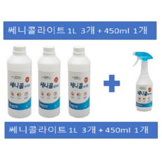 세니콜 라이트 쎄니콜 살균 소독제 1L 3개+ 450mL 1개, 1세트