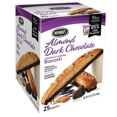 노니스 비스코티 아몬드 다크 초콜렛 25개x38g Nonni's Biscotti Almond Dark Chocolate 25ct, 1개, 943g