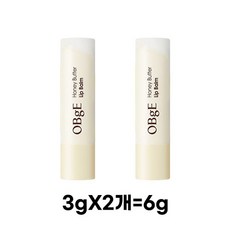 OBge 허니 버터 고보습 립밤 3g, 무색, 4개