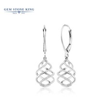 GEMSTONEKING10K골드 다이아귀걸이 럭키 나무 롱 정말 뚫고 들어간다 드롭귀걸이 여성 개성 트렌드 여자