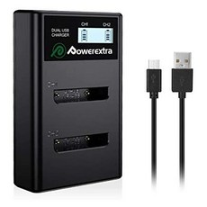 Powerextra powerrextra np-45a np-45b np-45s 이중 lcd 배터리 충전기(instax mini 90 finepix xp20 xp22, 상세 설명 참조0, 상세 설명 참조0