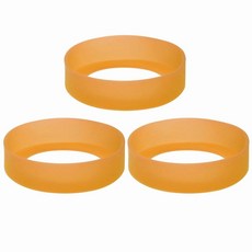 ONLYKXY 3피스 7cm 실리콘 보호 컵 매트 슬리브 내열성 병 홀더 고무 코스터 텀블러 프로텍터 베이스 패드 미끄럼 방지 바닥 커버 링 액세서리 보온병 컵용올리브 그린 핫템, 다크 옐로우