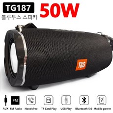 TG187 50W 고출력 caixa de som 블루투스 스피커 야외 방수 무선 휴대용 열 PC 스피커 슈퍼베이스 서브 우퍼 음악 센터 홈 시어터 사운드 시스템 사운드 바 FM T