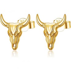 [관부가세포함] Western Cow Set 925 Sterling Silver Turquoise Skull