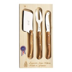 프랑스 장네론 라귀올 치즈 클래버 앤 나이프 3종 올리브 우드 Jean Neron Laguiole Cheese Cleaver & Fork