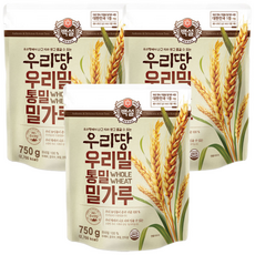 [메가마트]백설 우리땅 우리밀 통밀 밀가루 750g