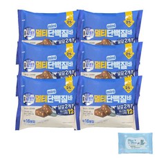  롯데 이지프로틴 멀티단백질바 미니 (+물티슈10매증정), 6개, 213g 