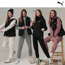 [PUMA] 22FW 푸마 패딩베스트 트레이닝 셋업 여성 3종세트 4컬러 택일