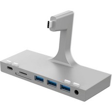 전면 액세스 USB 포트가 있는 SABRENT 멀티 포트 iMac 허브 SD/Micro SD 카드 리더 3.5mm 헤드폰 잭 및 후면 HDMI 2.0 출력(iMac 2017, iMac Hub - USB Type-CSABRENT, 1개