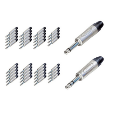 뉴트릭 XLR 캐논 55 TS-TRS 케이블 제작용 커넥터 NP2X 20p + NP3X 20p 세트, 실버 + 블랙, NP2X, NP3X