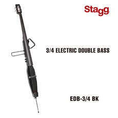 Staggg EDB-3/4 전자 일렉트릭 더블 베이스 블랙 ELECTRIC DOUBLE BASS 콘트라베이스