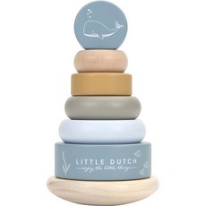 리틀더치 Little Dutch 출생정보 원목장난감 유럽 원목 장난감, 링꽂이하늘색, 1개