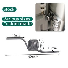 범용 냉장고 도어 힌지 강력한 스프링 와이어 직경 1.3mm 액세서리 배플 비틀림 스프링, 1) 2pcs 1.3X10X40, 1) 2pcs - 1.3X10X40
