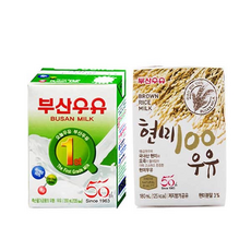 부산우유 흰우유/현미우유200ml/180mlx24입, 01_부산 흰우유200mlx24입
