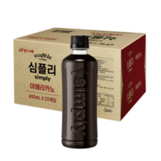 아카페라 심플리 아메리카노 커피, 400ml, 80개