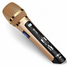 무선마이크 hifier MC-101자동차 무선 FM주파수조절 차량용 KTV마이크 애플 안드로이드 K, MC-101 샴페인 골드