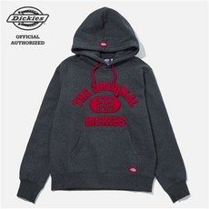디키즈 610 부클자수 기모 후드티셔츠 차콜 DMM3UTHT610
