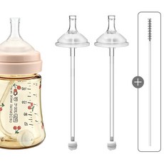 순수아 그로미미 빨대컵 호환 추 빨대 리필 프리미엄형, 꼭지2개+추빨대2개+솔1개 (프리미엄형), 1세트