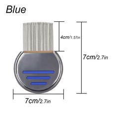 반려동물 벼룩 이끼 빗 강철 그루밍 브러쉬 제거 털 트리머 강아, 1개, 2.Blue