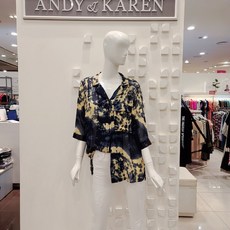 앤디앤카렌 에이렌 물나염 쉬폰 남방