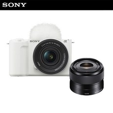 소니 공식대리점 카메라 ZV-E10M2K 화이트 (SELP16502 렌즈킷) + SEL35F18 단렌즈 패키지 브이로그 알파
