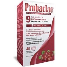 Probaclac UTIS용 PROBIOTICS 크랜베리 포뮬라 비뇨기 및 소화 건강 지원 멀티 스트레인 프로바이오틱 및 젖산 발효 복합체 (9가지 균주) (1), Probaclac UTIS용 PROBIOTICS 크랜베, 1개