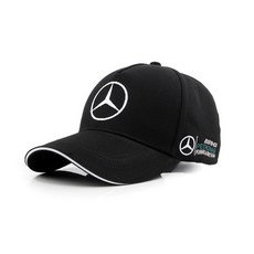 볼캡 야구모자 Mercedes Benz 레이서 크기조절 팀 벤츠모자 스폰 야구 골프 동호회, 블랙, 1개